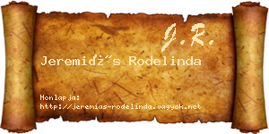 Jeremiás Rodelinda névjegykártya